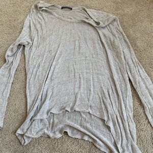 See Through Light Gray Long Sleeve One size